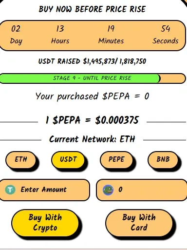 PepePawn Presale Rockets $1.4M as Investors Anticipate Gains