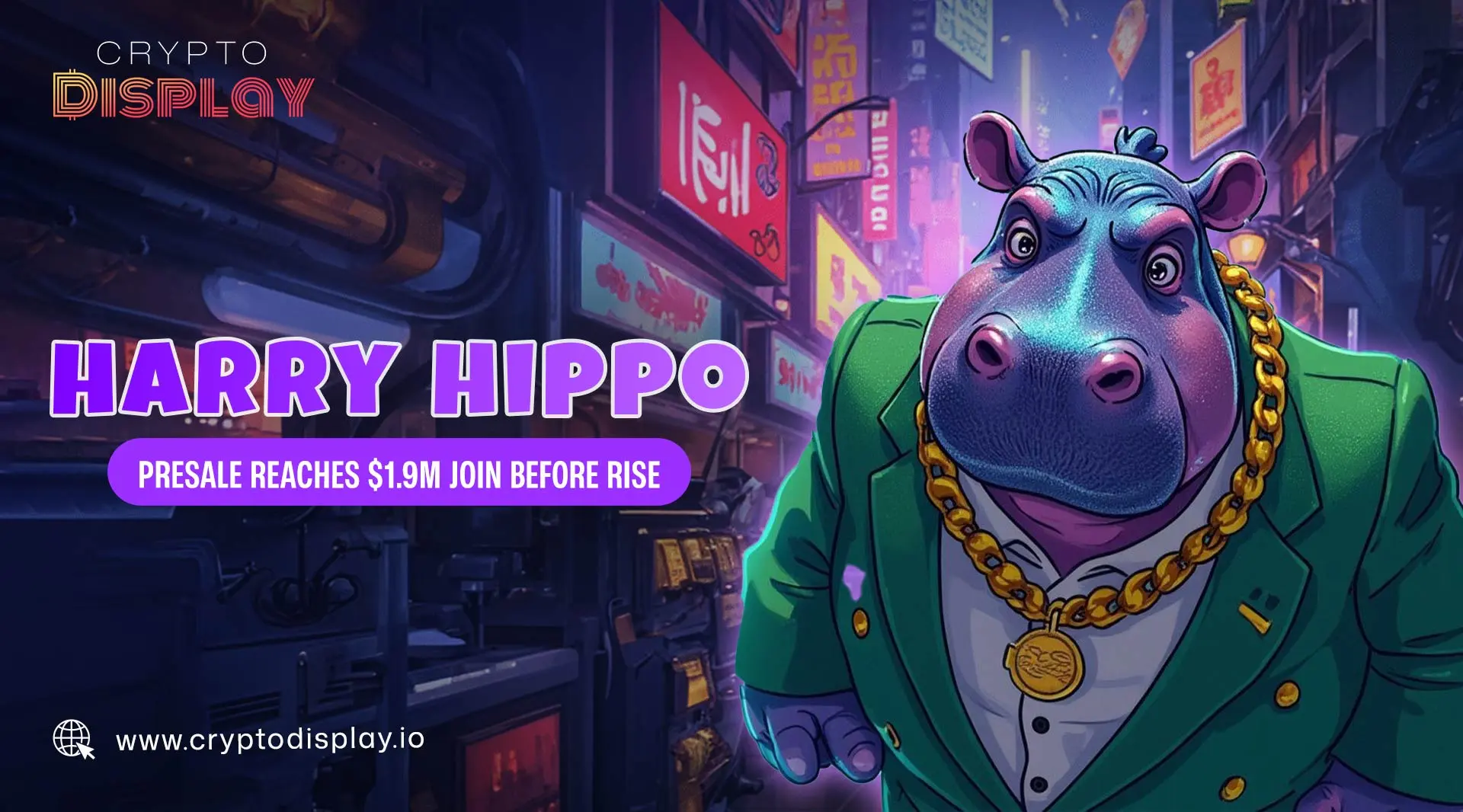 Harry Hippo Presale Surges to $1.9M as Next Price Rise Nears
