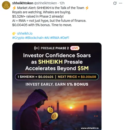Join SHHEIKH Presale Phase 2 Now Before the Next Price Surge