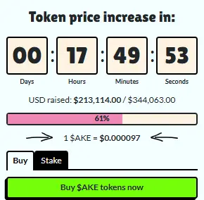 Choke the Snaky Way Now-  $AKE Presale Is Heating Up Fast