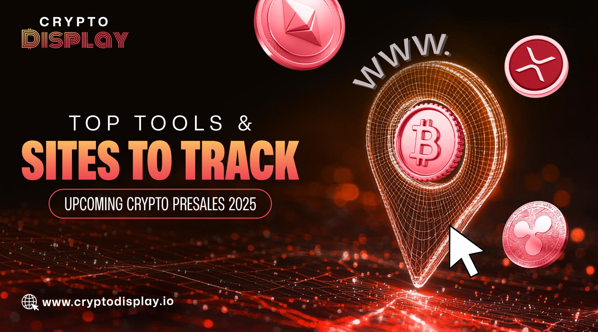 Tracking crypto presales with coins and map pin