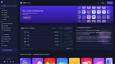 FairGambling crypto casino analytics dashboard