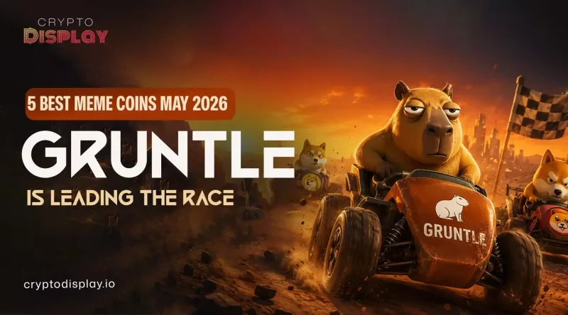 5 Best Meme Coins May 2026: Gruntle is leading the Race