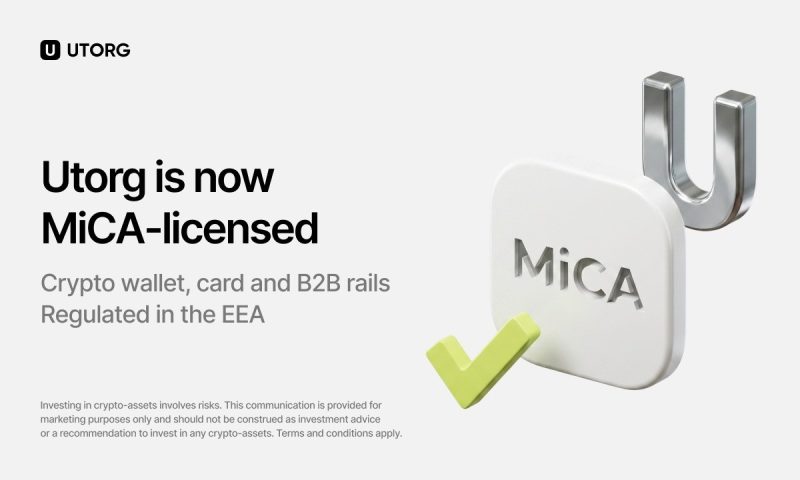 Utorg Secures MiCA License Ahead of Europe’s July 1 Deadline