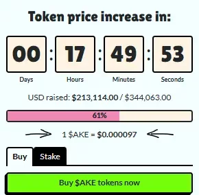 Choke the Snaky Way Now- $AKE Presale Is Heating Up Fast