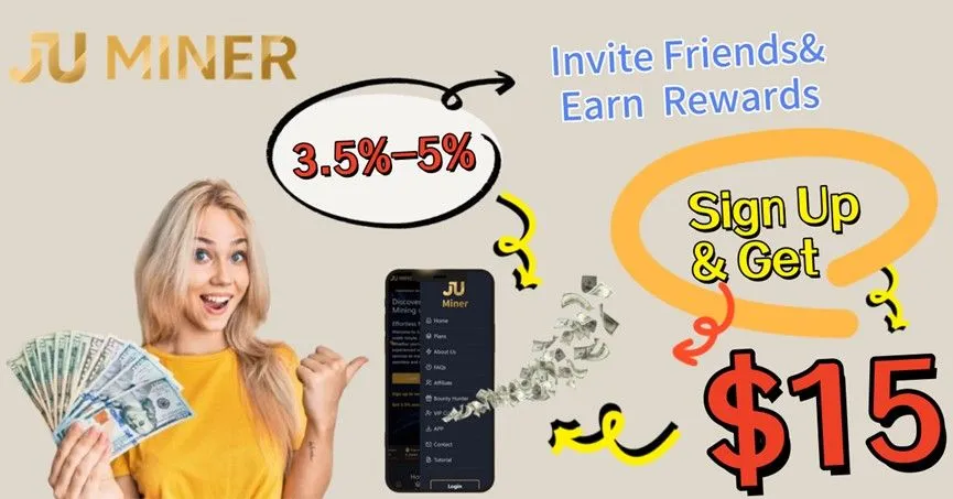 JU Miner App- Secure Mobile Cloud Mining, Daily Crypto Earn